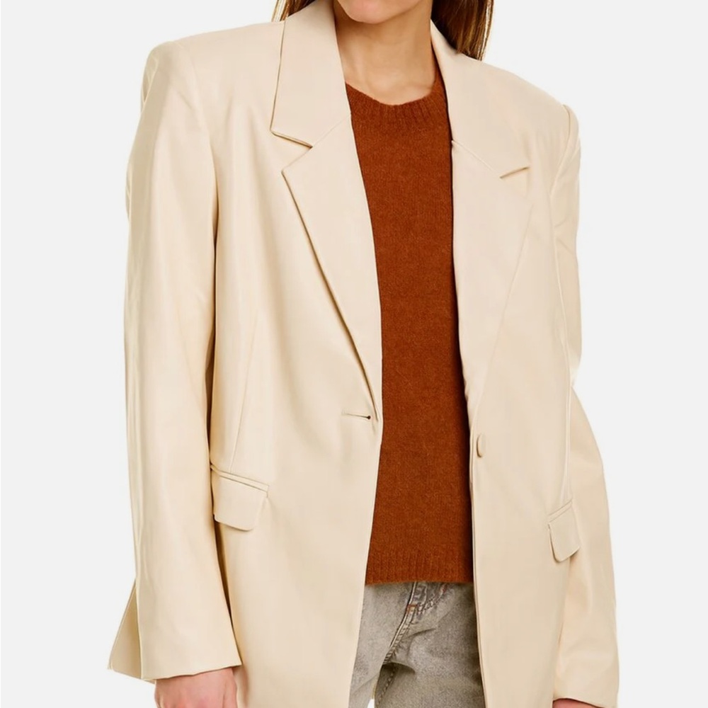 WeWoreWhat Faux Leather Blazer
